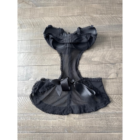 Victoria's Secret Sexy Little Things mesh black crystal lingerie - Picture 5 of 12